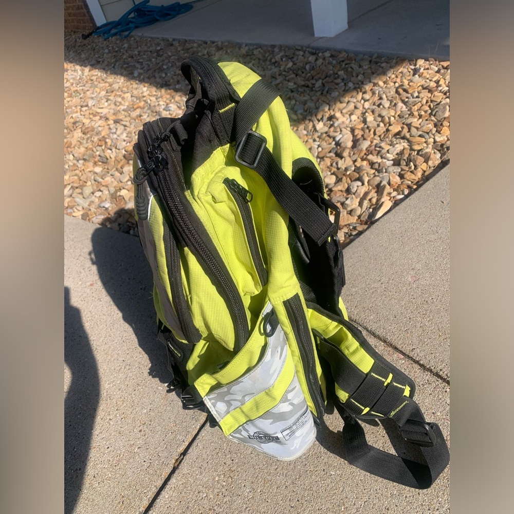 Icon Moto Mil-Spec Motorcycle Riding Backpack Bright Yellow - Picture 17 of 17